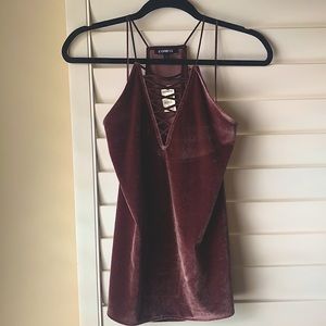NWT/Express, Velvet Tank/V-Neck/XS